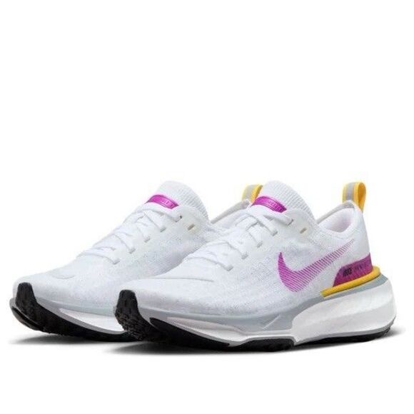 Size 8.5 Nike ZoomX Invincible Run FK 3 White Purple Womens Running DR2660-101 - Picture 3 of 8
